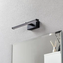 Fabas Luce Nala LED-væglampe, sort, bredde 30 cm