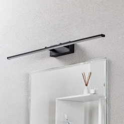 Nala LED-væglampe, sort, bredde 75 cm^Fabas Luce New