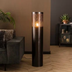 Zijlstra Gulvlamper|Gulvlamper>Narabi gulvlampe, højde 120 cm, sort-nikkel, metal