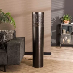 Zijlstra Gulvlamper|Gulvlamper>Narabi gulvlampe, højde 120 cm, sort-nikkel, metal