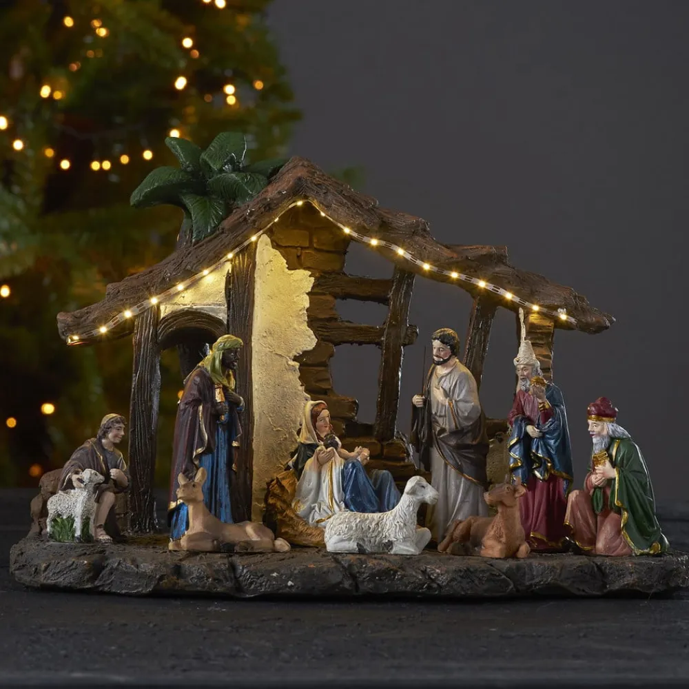 STAR TRADING Nativity LED-dekorationslampe, batteridrift, 37 cm