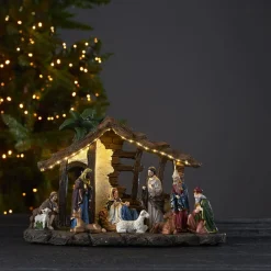 STAR TRADING Nativity LED-dekorationslampe, batteridrift, 37 cm