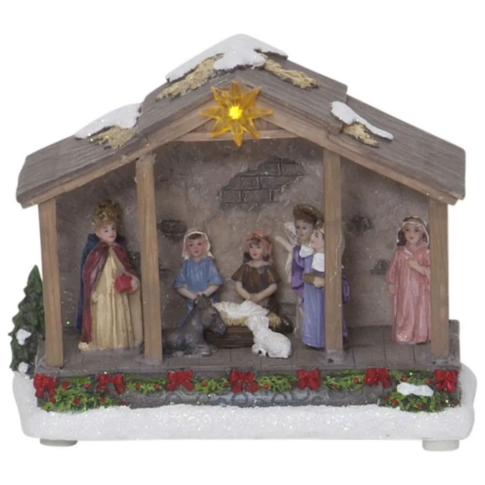 STAR TRADING Nativity LED-dekorationslampe, batteridrift, 19 cm