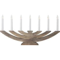 STAR TRADING Navida vinduesstage, træ, 7 lyskilder, brun