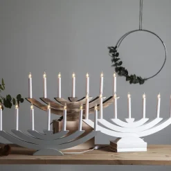 STAR TRADING Navida vinduesstage, træ, 7 lyskilder, brun