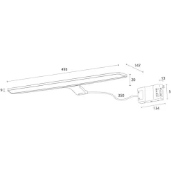 Nayra - hvid LED-spejllampe^Ebir