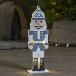 STAR TRADING Julepynt>Nøddeknækker LED-dekorationslampe, grå