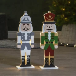 STAR TRADING Julepynt>Nøddeknækker LED-dekorationslampe, grå