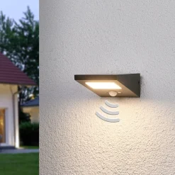 Lucande Væglampe Med Sensor|Solcellelamper>Nedadstrålende solcelle udendørs væglampe Felin