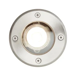 Nedgravningslampe Itch, Ø 11 cm, stål, metal^Brilliant