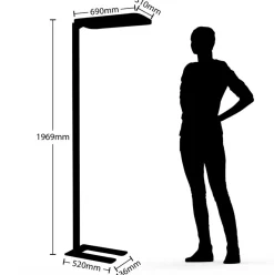 Nelus Neo LED-gulvlampe til kontor dæmper, sensor^Arcchio