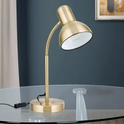 ORION Bordlamper>Nemo skrivebordslampe, fleksibel, antik messing