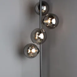 Eco-Light Neptun gulvlampe med røgglaskugler, sort