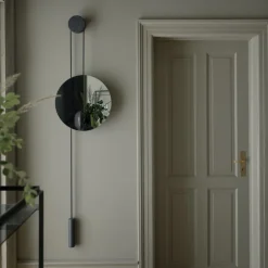 New Works spejl Rise and Shine, sort, Ø 45 cm, glas