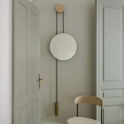 New Works Møbel Og Interiør>spejl Rise and Shine, messing, Ø 45 cm, glas