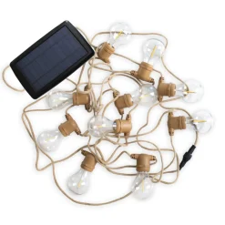 Allegra LED-solcellelyskæde, jutekabel^Newgarden Best