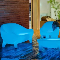 Aruba LED-lænestol, solcelle + genopladeligt batteri^Newgarden Hot