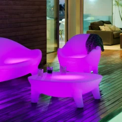 Aruba LED-lænestol, solcelle + genopladeligt batteri^Newgarden Hot