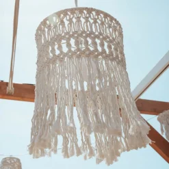 Newgarden genopladelig hængelampe Mykonos, hvid, bomuld