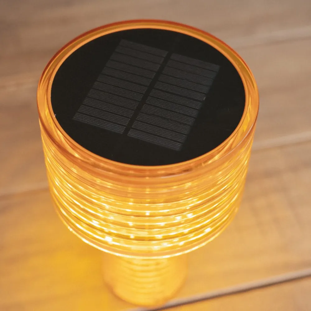 LED-solcellelampe Ambar, orange, PMMA, IP44^Newgarden Clearance