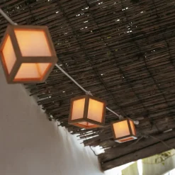 LED-solcellelyskæde Vega, bambus, IP44^Newgarden Hot