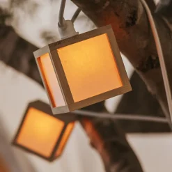 LED-solcellelyskæde Vega, bambus, IP44^Newgarden Hot