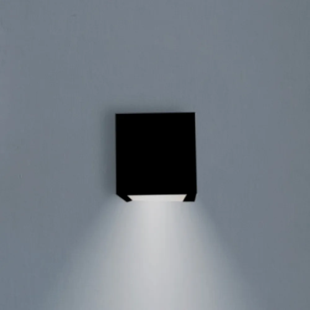 LED-væglampe Box 8, sort, 7,5x7,5cm^Newgarden Best