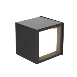 LED-væglampe Box 8, sort, 7,5x7,5cm^Newgarden Best