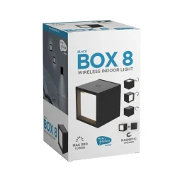 LED-væglampe Box 8, sort, 7,5x7,5cm^Newgarden Best
