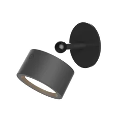 Newgarden LED-væglampe Roll 8, sort, drejelig