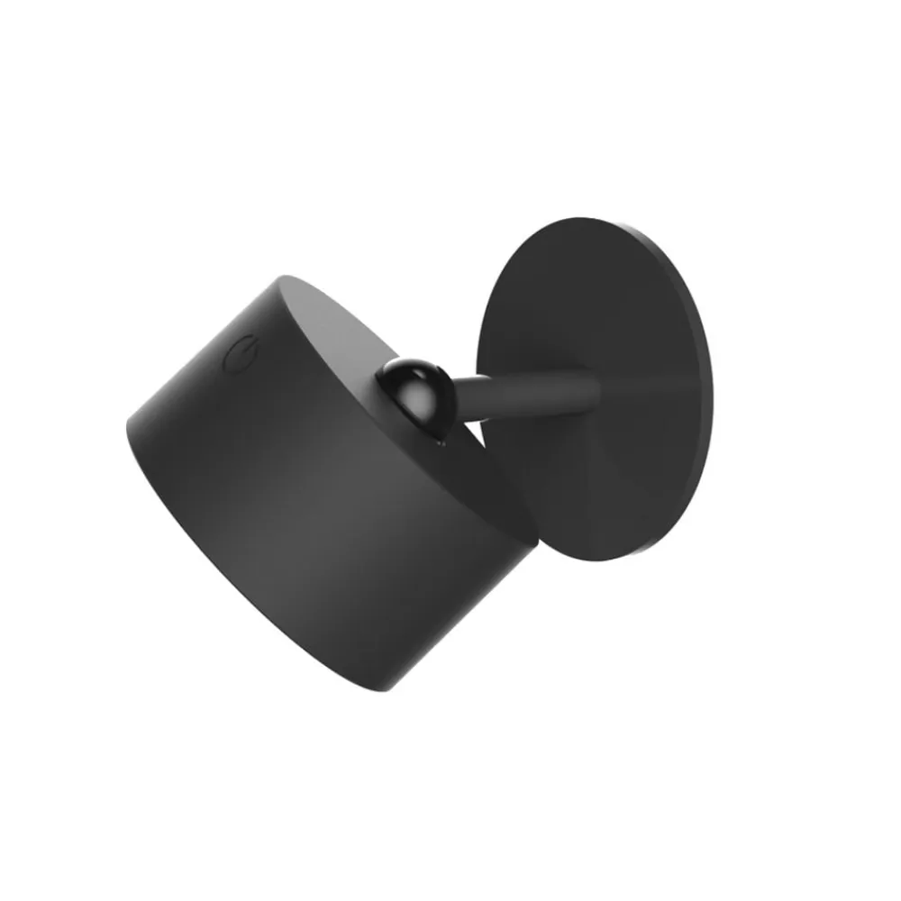 Newgarden LED-væglampe Roll 8, sort, drejelig