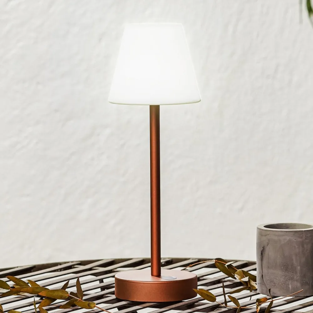 Newgarden Lola Slim LED-bordlampe batteri rosaguld