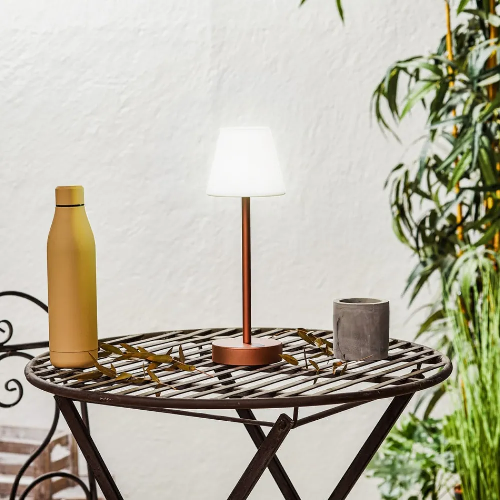 Newgarden Lola Slim LED-bordlampe batteri rosaguld