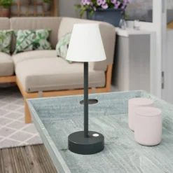 Newgarden Lola Slim LED-bordlampe batteri antracit