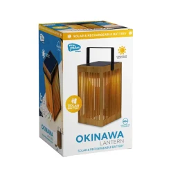 Okinawa LED-bordlampe solcelle, bambus^Newgarden Outlet
