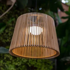 Newgarden Udendørs Pendellamper|Terrassebelysning>Okinawa udendørs LED-hængelampe bambus