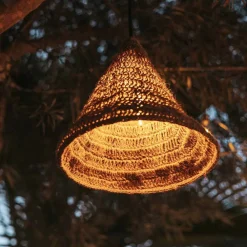 Newgarden Udendørs Pendellamper>pendellampe Maro, natur, tang, Ø 30 cm, IP44