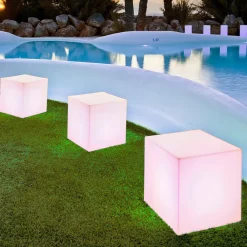 Newgarden Dekorationsbelysning|Solcellelamper>solcellelampe Cuby cube, højde 53 cm