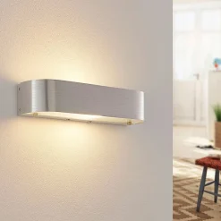 Nika væglampe med fatning, aluminium^Lindby Hot