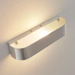 Nika væglampe med fatning, aluminium^Lindby Hot