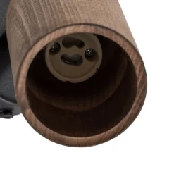 Nise væglampe, 1 lyskilde, sort stål, træ^Luminex Outlet