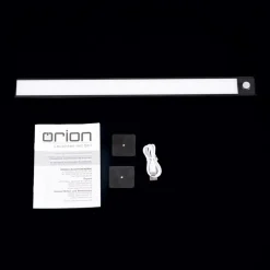 ORION Norman LED-underskabsbelysning, sort, genopladeligt batteri, sensor, USB