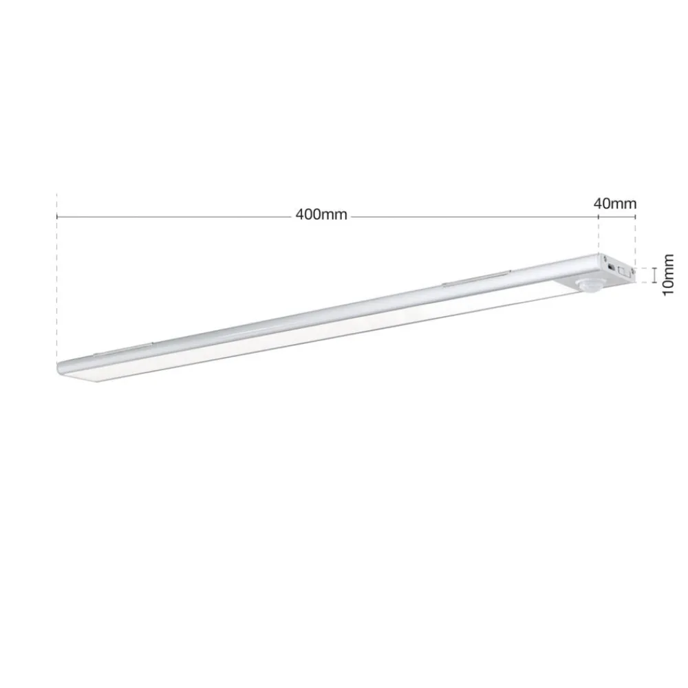 ORION Underskabsbelysning>Norman LED-underskabsbelysning, sølvfarvet, genopladeligt batteri, sensor,