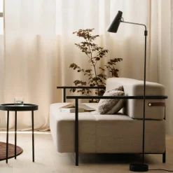 Birdy Swing gulvlampe, sort/stål^Northern