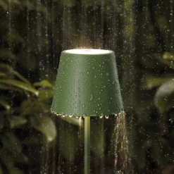 Nuindie LED genopladelig bordlampe, USB-C, grangrøn, IP54, dæmpbar^Sigor Discount