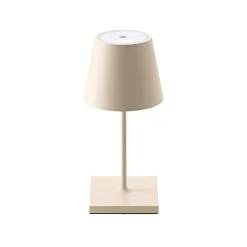 Sigor Dekorationsbelysning|Terrassebelysning>Nuindie mini LED genopladelig bordlampe, USB-C, beige, IP54, dæmpbar