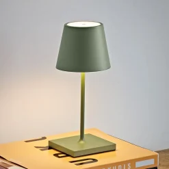 Nuindie mini LED genopladelig bordlampe, USB-C, salviegrøn, dæmpbar^Sigor Discount