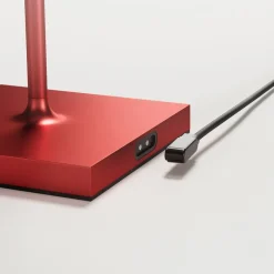 Sigor Nuindie mini LED genopladelig bordlampe, Easy Connect, rød, dæmpbar