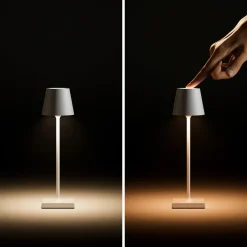 Sigor Nuindie pocket LED genopladelig bordlampe, sort, IP54, dæmpbar