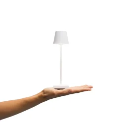 Sigor Nuindie pocket LED genopladelig bordlampe, hvid, IP54, dæmpbar